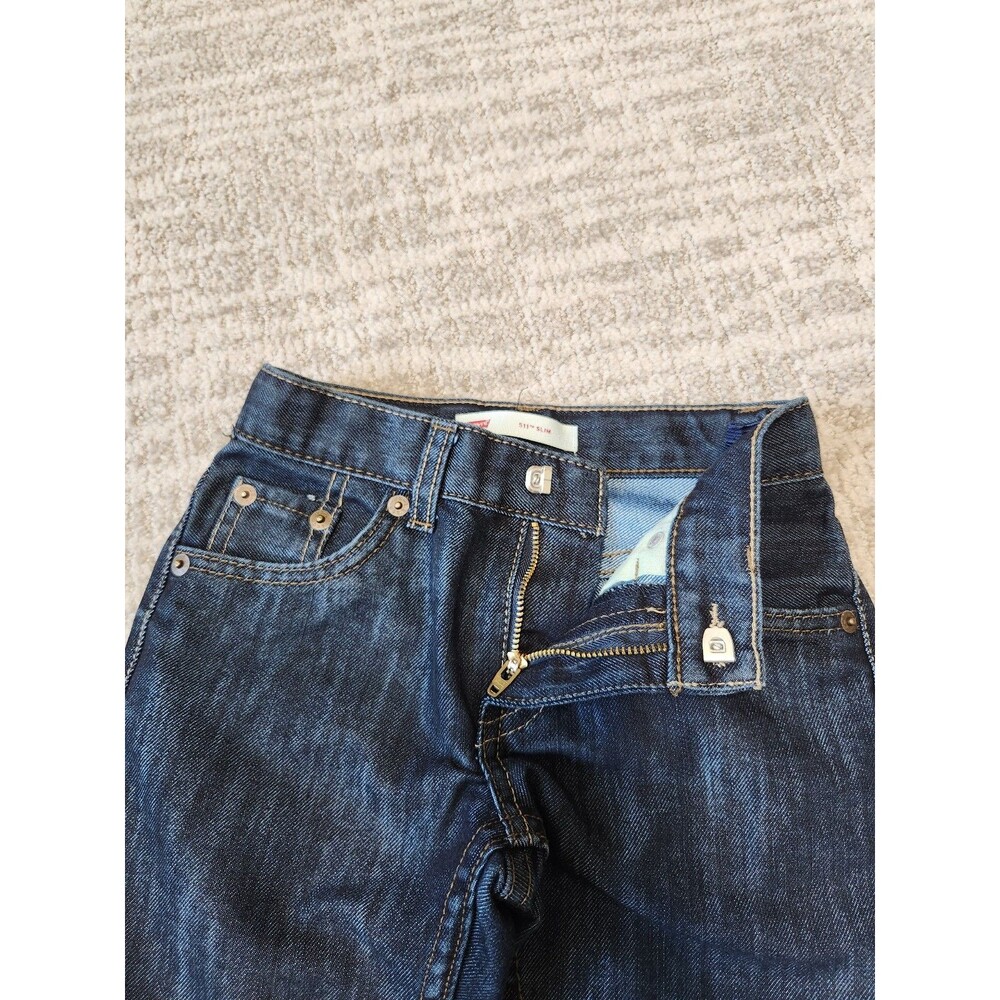 Levi's boy's 511 Slim dark wash jeans size 6 - Picture 7 of 9